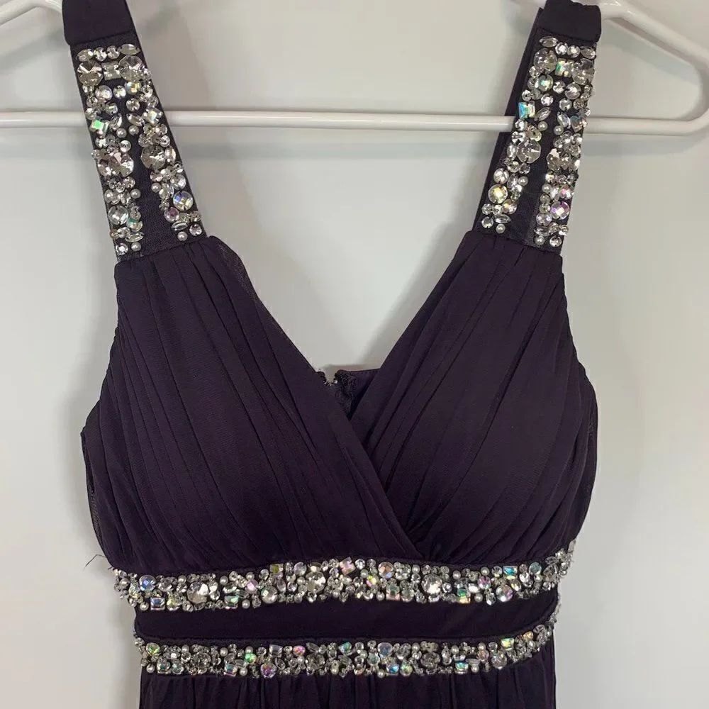 Jodi Kristopher deep purple High Low Formal Dress - Picture 2 of 7